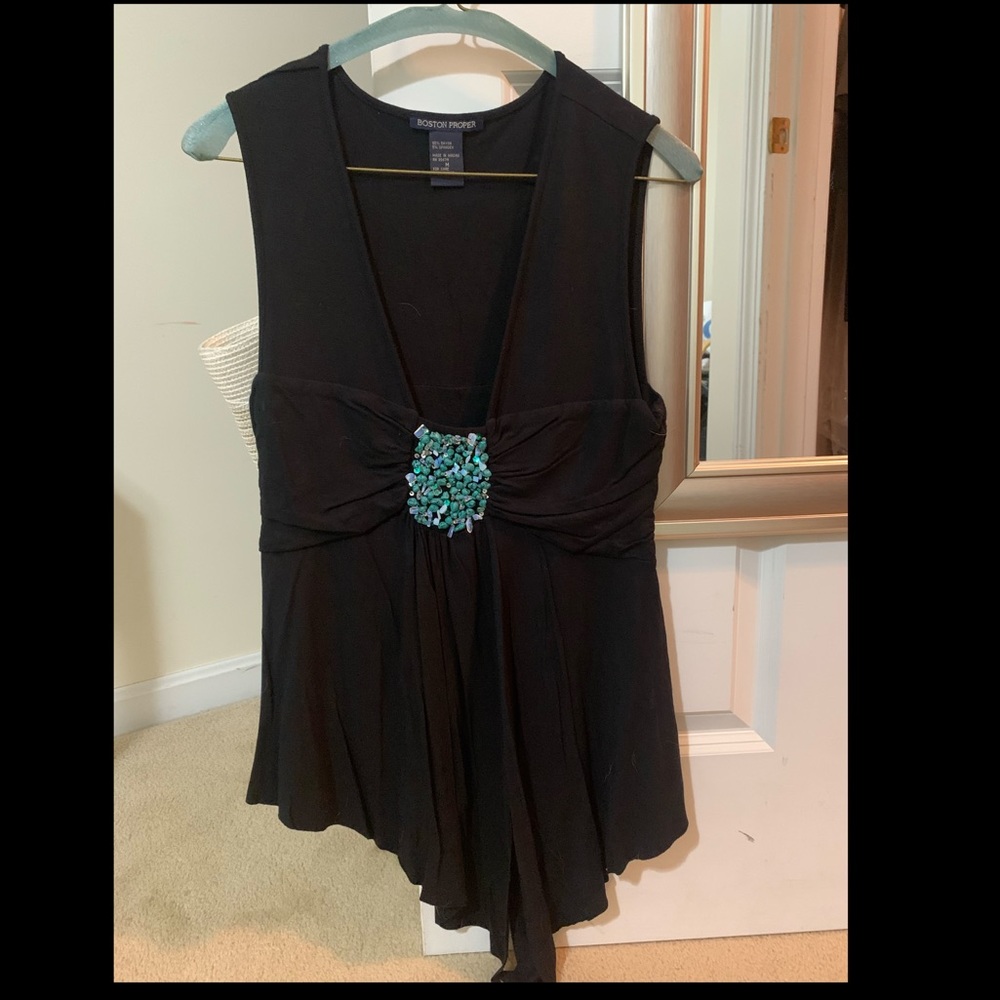 Beautiful Tank Top with Turquoise Detail Sz. M